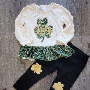 Lucky Clover Long Sleeve and Pants Set Size 2T
